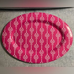 Pink & White Serving Platter